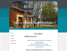 Tablet Screenshot of metallbau-dv.de